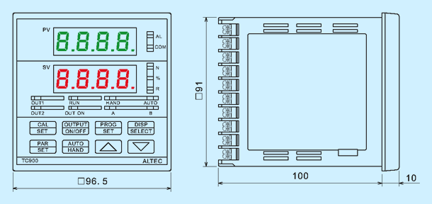 TC930 dimensions