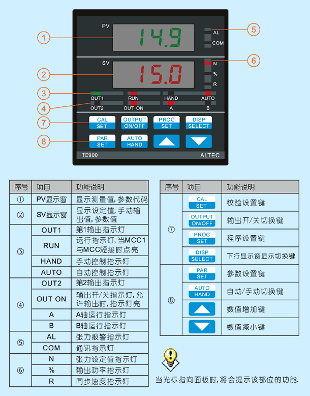 TC950 操作界面